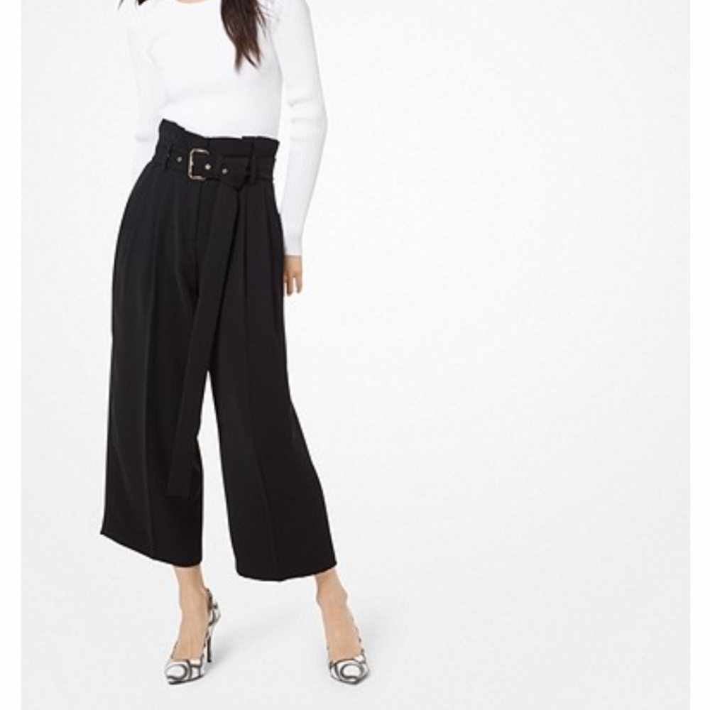 NWT Michael Kors Belted Pleated Culottes